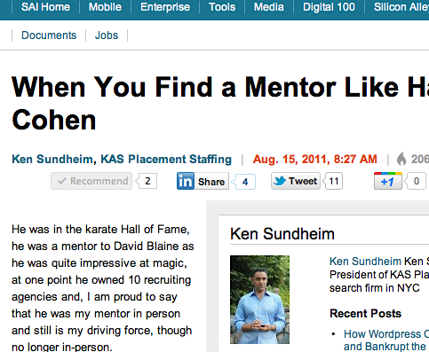 Recruiting, Ken Sundheim, KAS Placement Reviews
