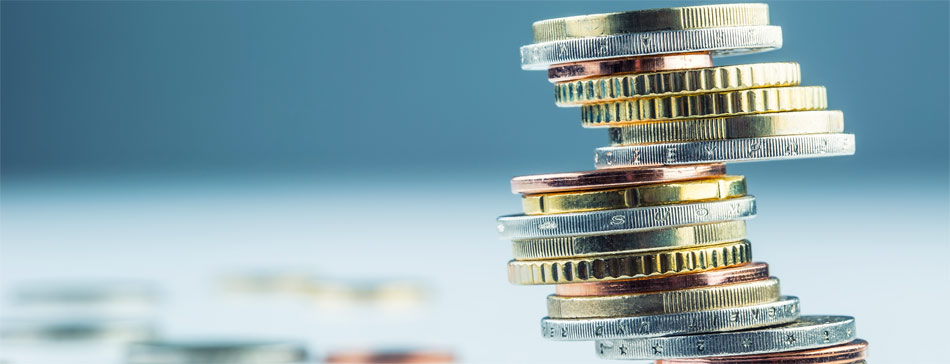 Euro coins. Euro money. Euro currency.Coins, getting rich "getting rich in sales"